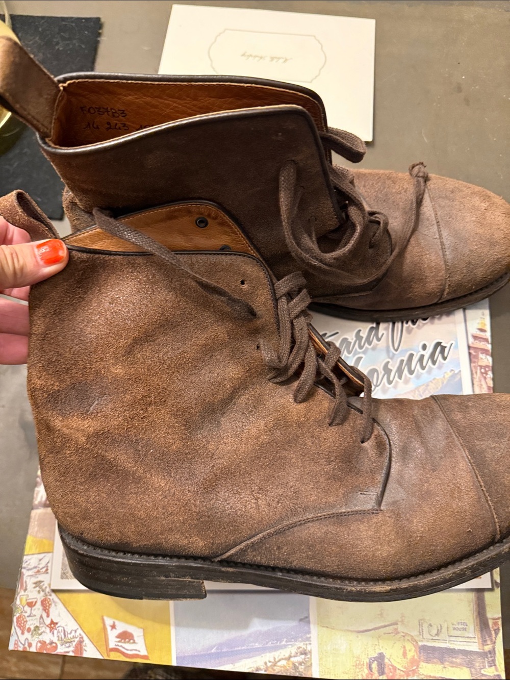John Varvatos Brown Leather Men’s Chukka Lace-Up Boots